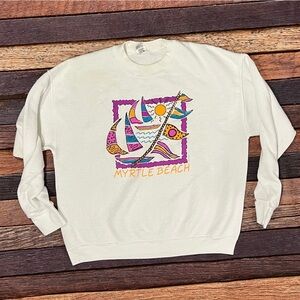 Vintage 1980s Myrtle Beach South Carolina Travel Tourism Crewneck Sweatshirt